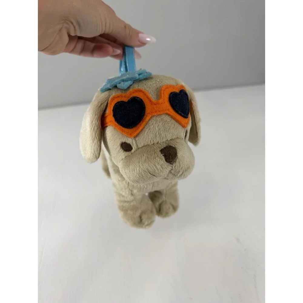Gymboree Girl Beach Puppy Plush Purse Tropical-Bloom Tan Lab Labrador Dog 2010